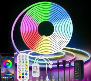 RGB RGBIC led นีออนซิลิโคนที่มีความยืดหยุ่นแถบแสงโดยรอบสมาร์ท DIY ดิจิตอลแถบวิ่งไฟ wifi บลูทูธชุด/ชุด - Product Image 2
