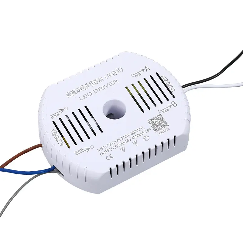 Klaar Om Fabriek Prijs Constante Stroom AC100-265V DC22-30V4500mA Led Driver Abs Behuizing Voeding Ronde Led Driver