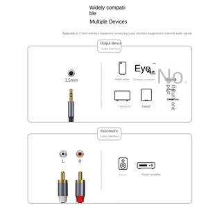 <strong>USB</strong> C <strong>to</strong> 2 <strong>RCA</strong> Audio Cable (3 in 1 Audio Cable) for Power Amplifier Car Home Theater Speaker and More - Product Image 5
