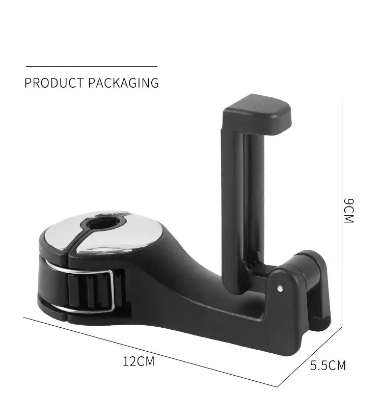 Gancio per poggiatesta per auto con supporto per telefono girevole accessorio per interni multifunzione creativo sedile posteriore supporto per Mini telefono per auto