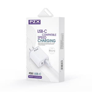 PZX P08 New Arrival Double Port Usb <strong>c</strong> Type <strong>c</strong> Plug 2.4A Us Quick Fast Usb Wall Charger <strong>Adapter</strong> for Cellphone Charger - Product Image 6