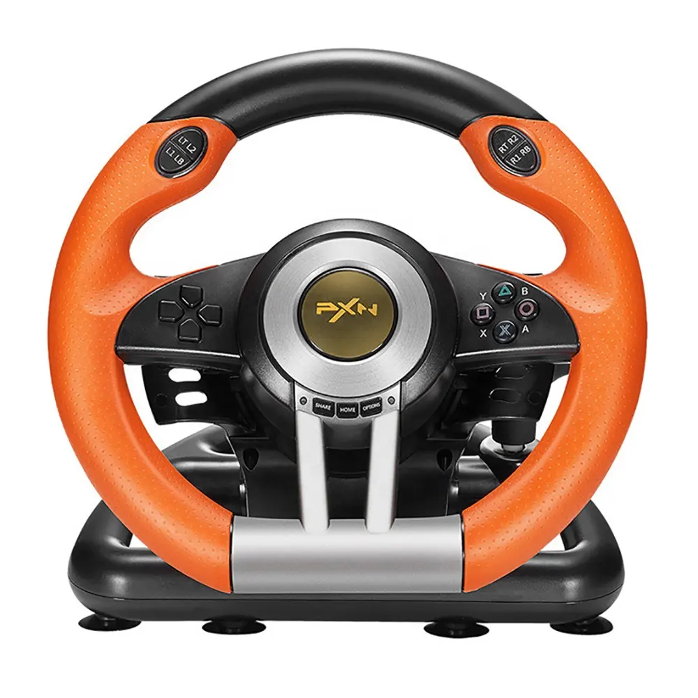 حار بيع PXN-V3II بريليانت أورانج/أسود 180 درجة السلكية لعبة عجلة القيادة مع دواسة ل X مربع واحد PC/P3/P4/التبديل
