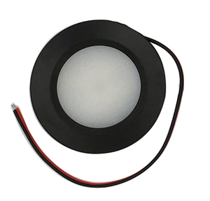 10-30V 3W Recessed 68mm Round Caravan Ceiling <strong>Light</strong> LED Puck <strong>Light</strong> for Motorhome Black Bezel Lamp Bulb