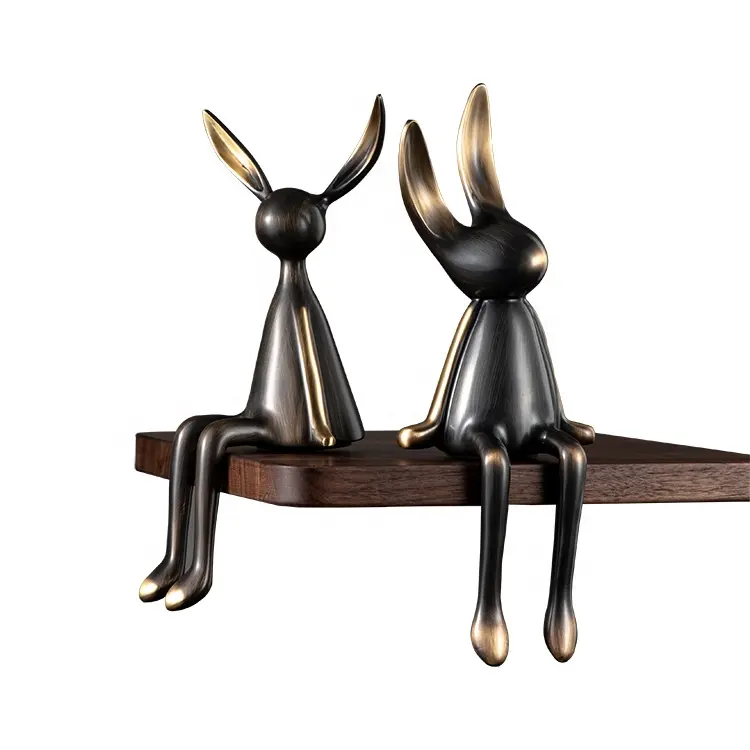 Saibasen armoire à vin salon décoration sculpture artisanat lapin statut Offre Spéciale maison accessoires table décor moderne cadeau