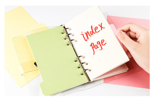 A5 A6 6Ring Binder página de índice de Color divisor de hojas sueltas de planificador cuaderno con 5 colores diferentes - Product Image 4