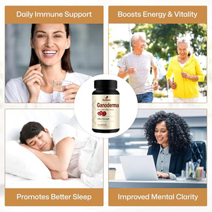 Amazon 72-Capsule puro Lingzhi <span class=keywords><strong>Ganoderma</strong></span> fungo integratore antiossidanti naturali benessere energia e memoria supporto adulto - Product Image 3