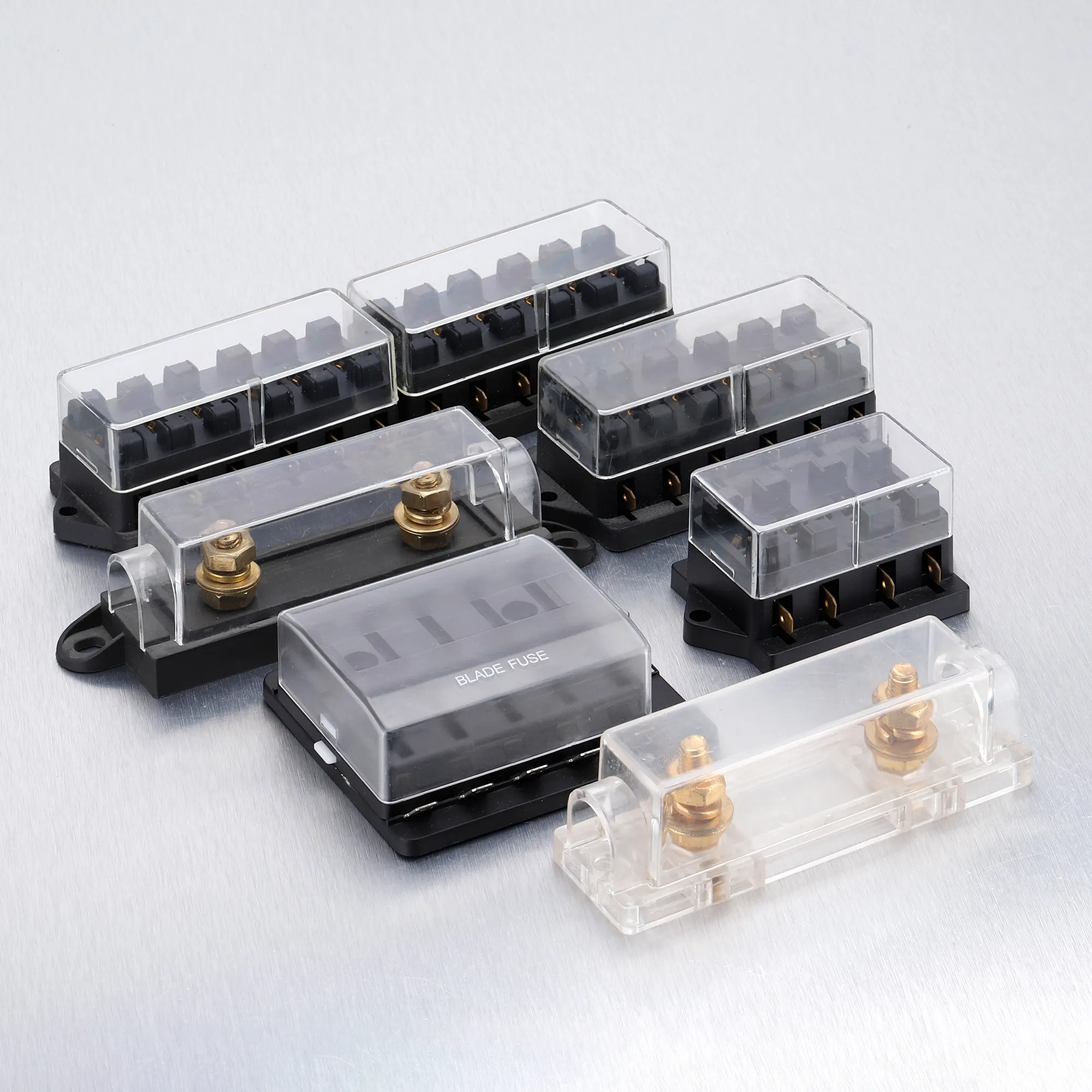 Caja de fusibles de hoja con fusibles led, minicircuito automático estándar de fabricante, 6/8/10/12 vías, para coche, camión y furgoneta