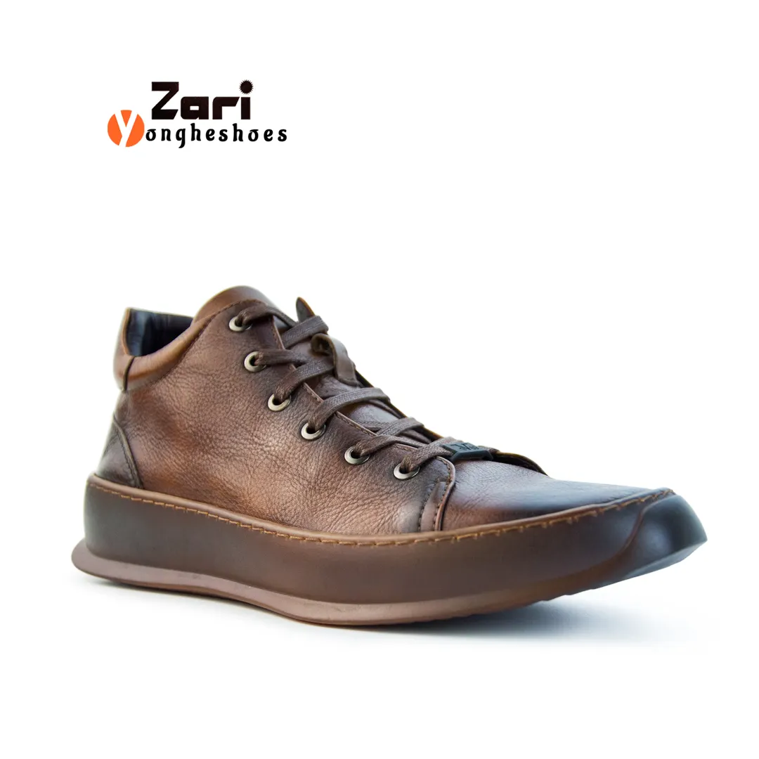 Zari-Botas de invierno personalizadas para hombre, zapatos informales, Botines de cuero