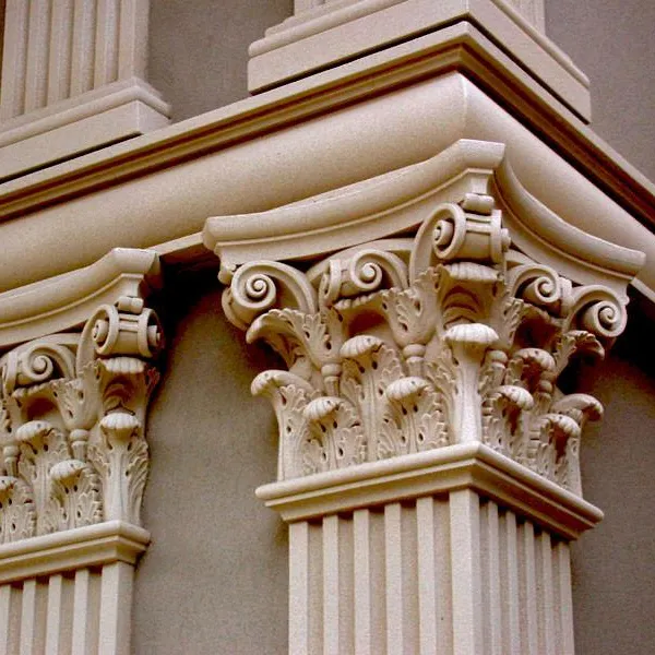 Columna romana de corinthian para exteriores, elemento decorativo de gran tamaño, duradero, para proyectos, venta de fábrica