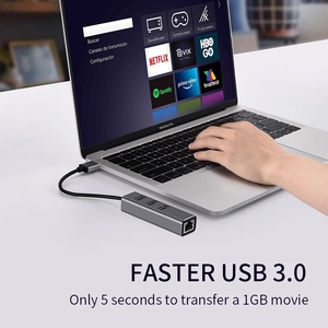 1000Mbps 3 port C tipi HUB USB 3.0 Rj45 Gigabit Ethernet adaptörü Tablet PC için dizüstü bilgisayar aksesuarları - Product Image 6