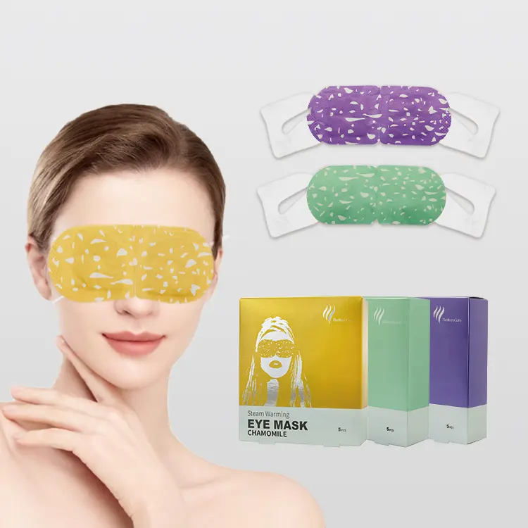 Tùy chỉnh tốt nhất tự sưởi ấm nóng lên eyemasks hơi ấm nhiệt nóng nén nhẹ nhàng ngay lập tức dùng một lần hơi nước mắt Mặt nạ vá