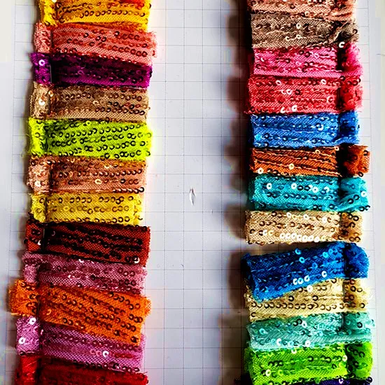 Yüksek kalite 5 metre mor renk nakış pullu danteller malzeme kadınlar spandex Sequins dantel kumaş