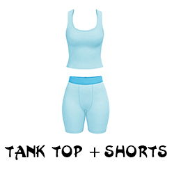 Light Blue-tank top set