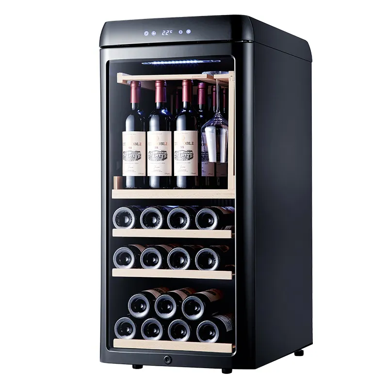 Pendingin Anggur Luar Ruangan untuk Dijual Pintu Kaca Pendingin Minuman Satu Zona Kabinet Anggur Kontrol Iklim Gudang Anggur