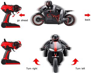 มินิRC Moto Racingความเร็วDriftไฟLEDรีโมทคอนโทรลรถจักรยานยนต์ 4 ช่อง 2.4GHz Racingรถจักรยานยนต์รีโมทคอนโทรลของเล่น - Product Image 4