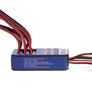 12 LED aydınlatma sistemi kiti direksiyon fren akıllı simülasyon flaş ışıkları için 1/10 ölçekli modeller RC araba Yokomo Tamiya HSP HPI eksenel - Product Image 5