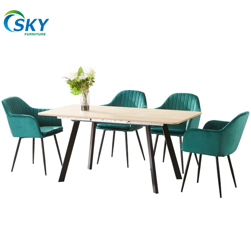 SKY Wooden gemalt nesting restaurant esszimmer sets 4 sitzer moderne esszimmer möbel esstisch set