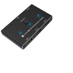 <strong>3</strong> Port <strong>3</strong> in <strong>1</strong> Out 3x1 8K DP Displayport Bi-Direction <strong>Switch</strong> Switcher <strong>Splitter</strong> Box Adapter Converter <strong>1</strong>.4 8K 30Hz 4K 144Hz