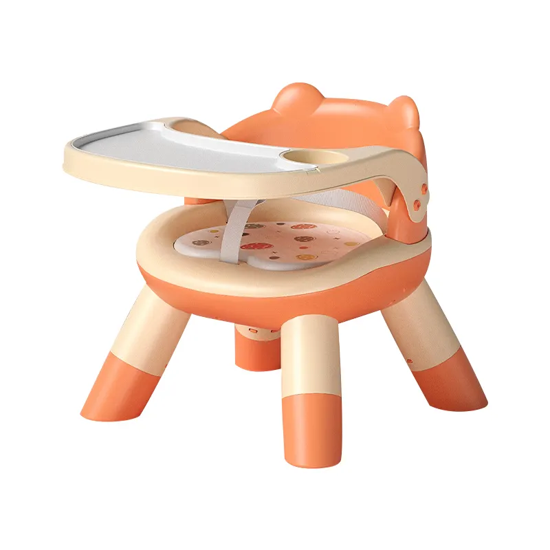 Siège bébé pliant pratique transporter siège au sol rehausseur pour bébé dessin animé dossier chaise enfants sécurité chaise de salle à manger