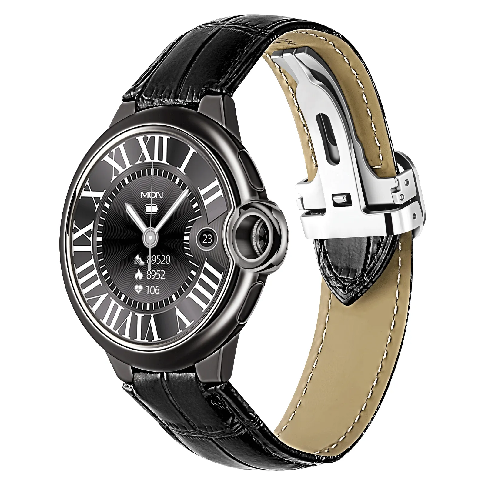 AW28 럭셔리 디지털 시간 고품질 Smartwatch 팔찌 피트니스 스포츠 라운드 스크린 스마트 시계 남성 여성
