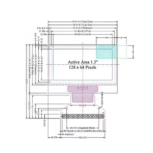 Schermo LCD OLED da 1.3 pollici 128x64 piccolo schermo SH1106 monocromatico schermo nudo SPI/IIC monitor portatil display esp32 - Product Image 4