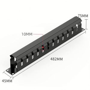 1u Panel de conexión de fibra Cat6 en blanco Marco de distribución óptica de 19 pulgadas Administrador de cables vacío Panel de conexión de red telefónica de voz RJ45