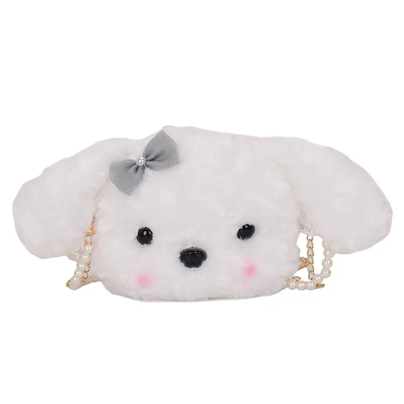 Xinmei-Bolso de peluche personalizado de fábrica, Cartera de dibujos animados de peluche de animales, bolso cruzado con forma de perro