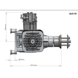 モデル飛行機/RcドローンZLD用2023ニュースDLE170ガソリンエンジンCC - Product Image 4