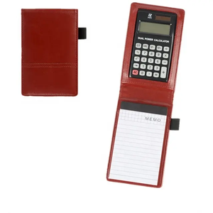 Personalizzato A7 Mini ufficio Business PU Notepad con copertina in pelle cartella di lavoro portatile e Memo Pad con portapenne calcolatrice - Product Image 1