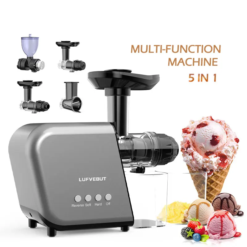 Extractor de verduras 5 en 1, máquina para hacer helados, de sabor suave