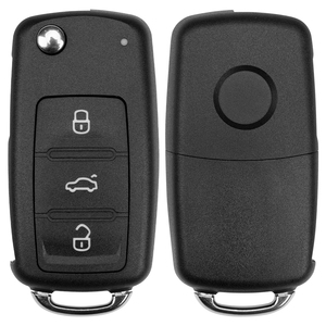 กุญแจรีโมทรถยนต์พับได้สำหรับ VW โฟล์คสวาเกนกุญแจ202Q ID48 3ปุ่มขนาด433เมกะเฮิรตซ์พร้อมกุญแจใบมีด HU66เปล่า - Product Image 5