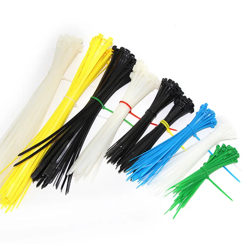 100 Pcs Pack Strong Self-Locking nylon cable tie manufacturer multifunctional color cable wire ties