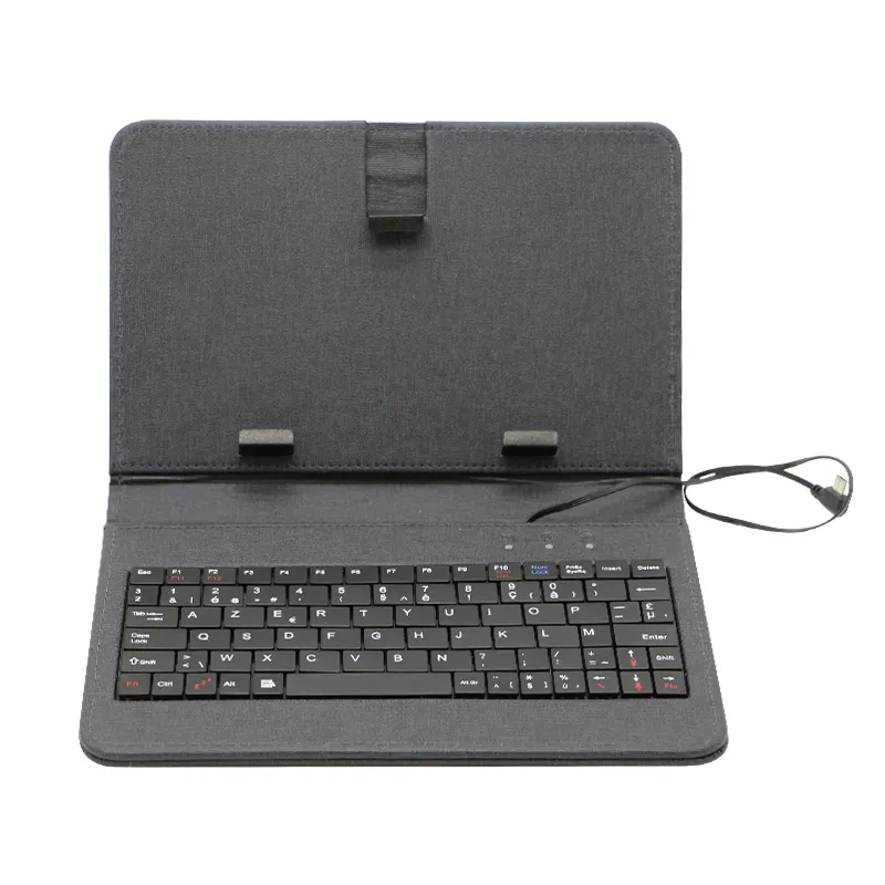 Universal 7-8 zoll PU Leather USB Tablet PC Wired Keyboard Case