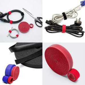 Sujetador de gancho y bucle Reutilizable Nylon Cable Tie Hook and Loop Cable Organizador Back to Back Hook Loop Gestión de cables - Product Image 2