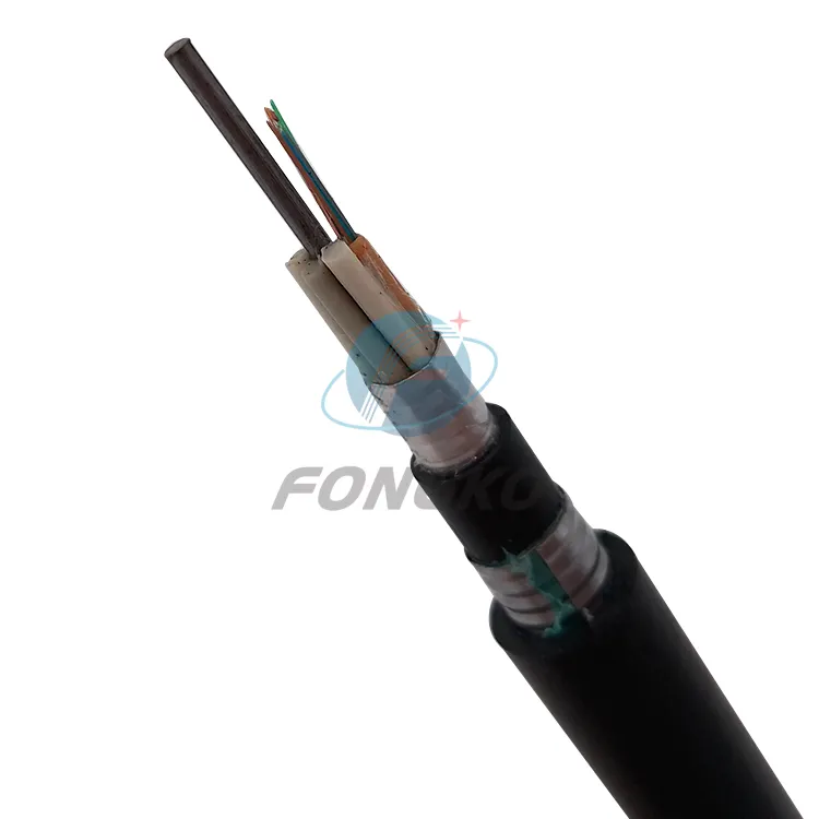 FONGKO Fibra Optica 2 4 6 8 24 32 48 84 96 144 Cores Armoured Gyta53 Fiber Cable Cable de fibra optica