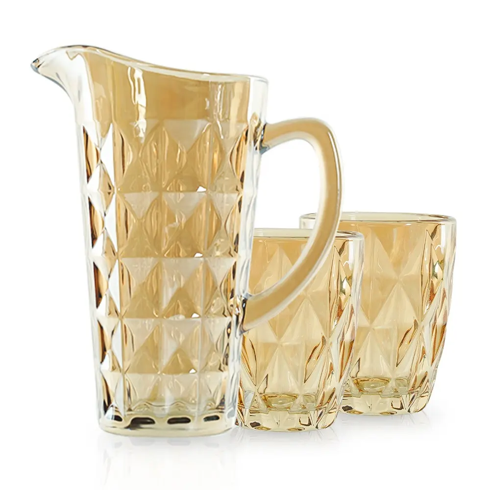 Стеклянная посуда из газированного лайма, Геометрическая стеклянная чашка для виски, стеклянный стакан с тиснением, стеклянный стакан для домашнего использования, стеклянный кувшин для воды