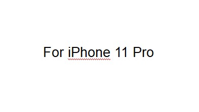 For iPhone 11 Pro