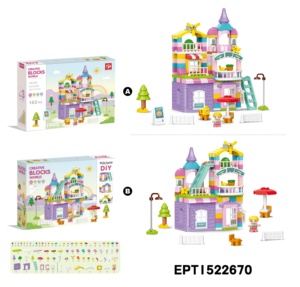 Jungen und Mädchen Baustein Sets Spielzeug Baustein Sets Kinder pädagogische Schloss Garten Bausteine Spielzeug für Kinder - Product Image 4