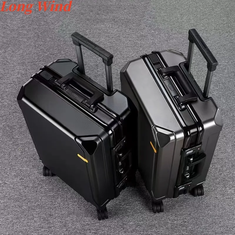 Thời trang mới hợp thời trang nhôm ABS Vali trolly Túi hành lý đặt túi du lịch xe đẩy hành lý