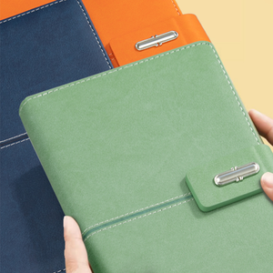 Cao Cấp Điều Hành Máy Tính Xách Tay A5 Sang Trọng PU Da Dài Bạc Khóa Đóng Cửa Biểu Tượng Tùy Chỉnh 100 Sheets Nhiều Màu Hỗn Hợp Hàng Loạt - Product Image 3