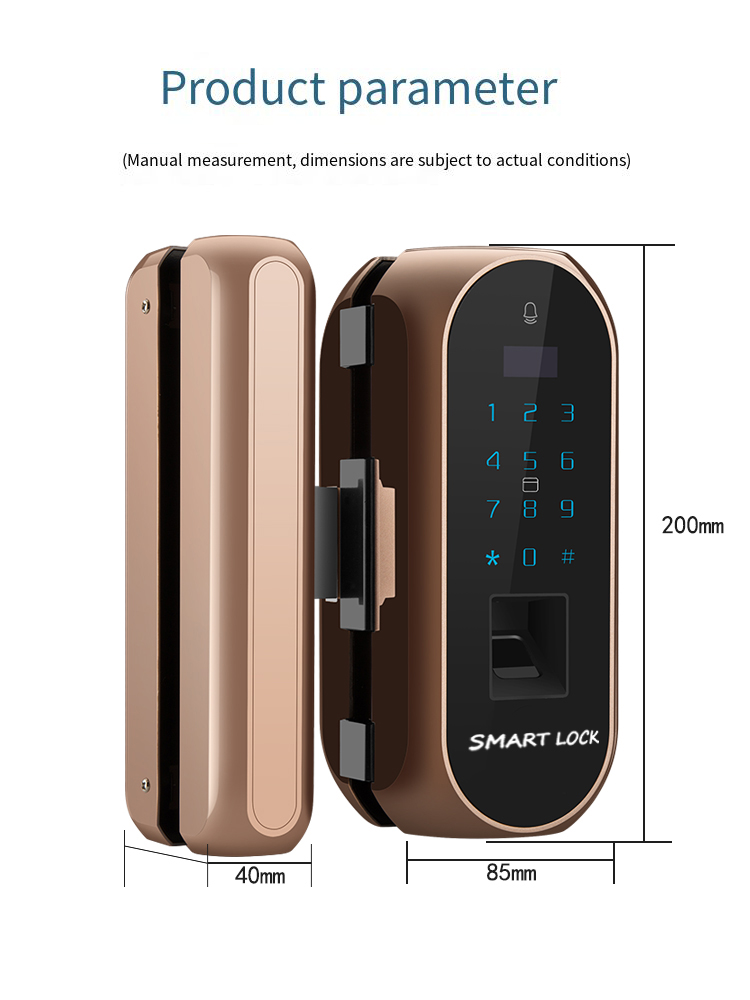 sliding glass door lock unlock-free password induction remote control lock protection locks applet smart home electronics safety
