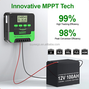 SUYEEGO 12 В 24 В Auto 10A 20A 30A LCD PWM литий-ионный Контроллер заряда солнечная панель цена для Mppt контроллер солнечного заряда - Product Image 6