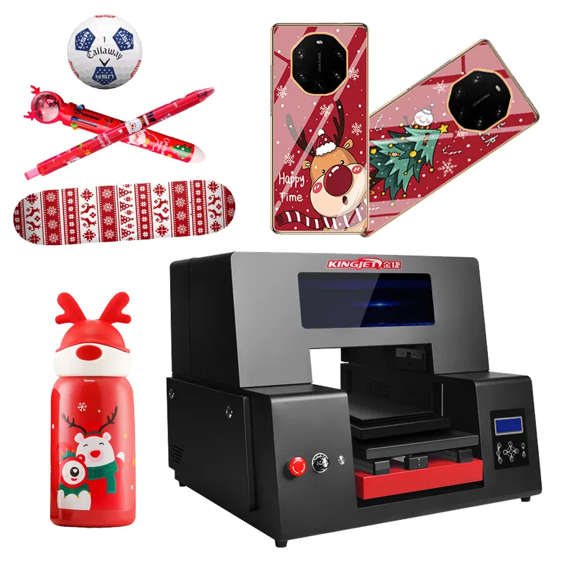 Kingjet-impresora de velas digital automática, máquina de impresión con efecto 3d uv plano, L3119
