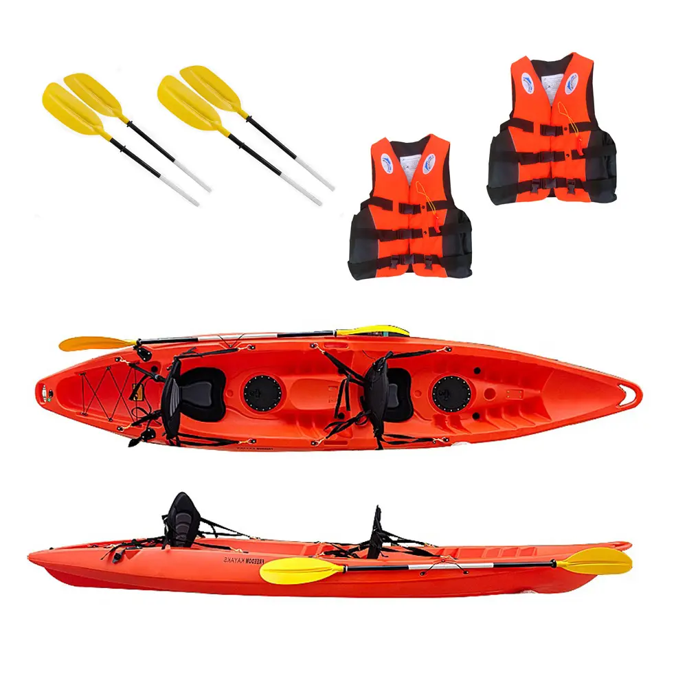 Rotomolded-Canoa Kayak portátil de aluminio, carrito de kayaks baratos para 3 personas