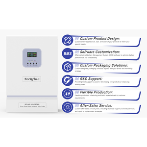 Techfine工厂价格5kw 5.5 kva 5 kva混合太阳能逆变器5 kw 5.5 kw 5000瓦纯正弦波离网逆变器 - Product Image 4