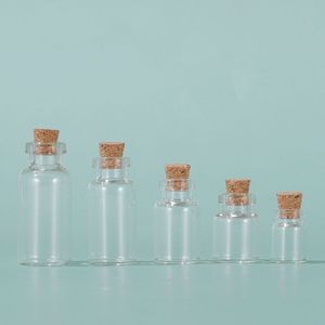 0.5毫升1毫升2毫升3毫升5毫升软木瓶空小透明玻璃瓶与软木塞 - Product Image 2
