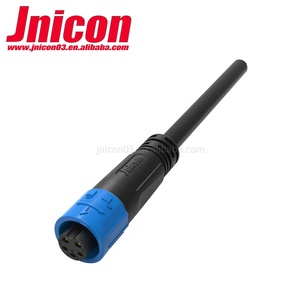JniconM12クイックコネクトプッシュロック防水IP67ケーブルからLEDライトオスメスプラグソケットパネルマウント用ケーブルコネクタ