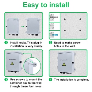 CNLonQcom DC500V 125A 100A 80A 6 cuerdas 6 en 1 salida Solar PV Metal duradero IP66 caja combinadora impermeable para Panel Solar