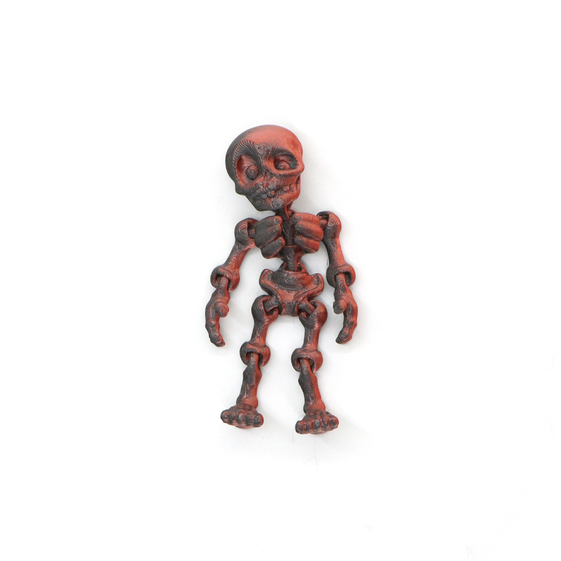 Mini fridge magnet-skull design-red-to-black gradient