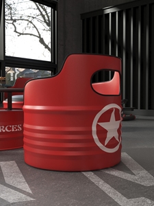 Công Nghiệp Phong Cách Retro Khách Sạn Thùng Ghế Vòng Kim Loại Cà Phê Bàn Ăn Và Ghế Hộp Đêm Thanh Dầu Trống Đồ Nội Thất Cho Bán - Product Image 5